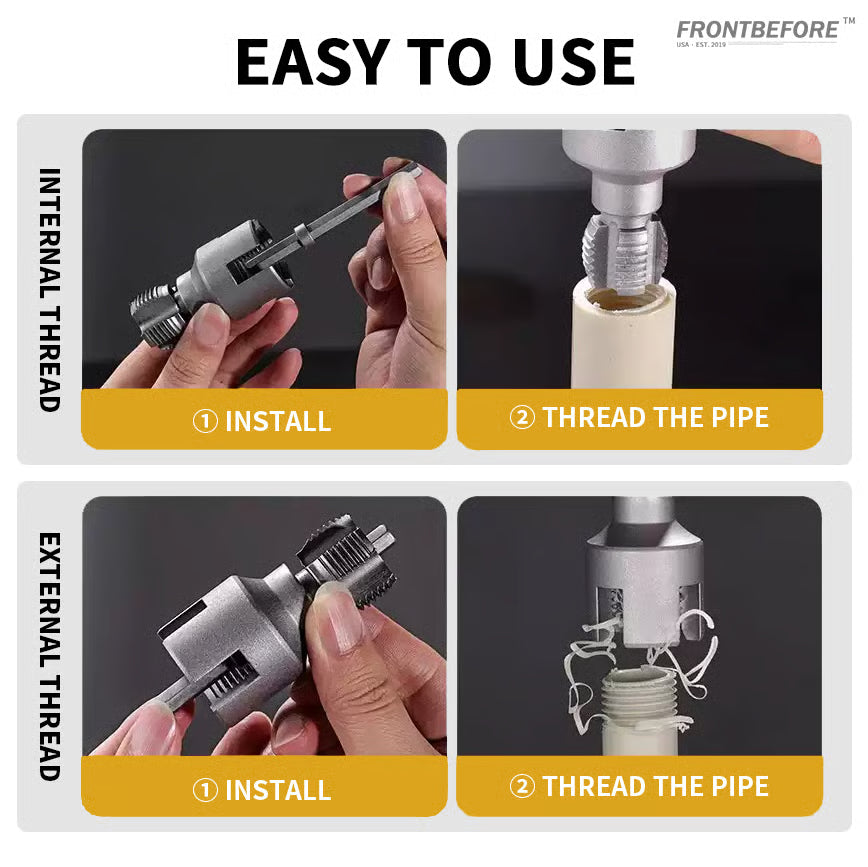 Alat za Unutrašnje i Vanjske Navoje Cijevi (Set od 2 Komada)