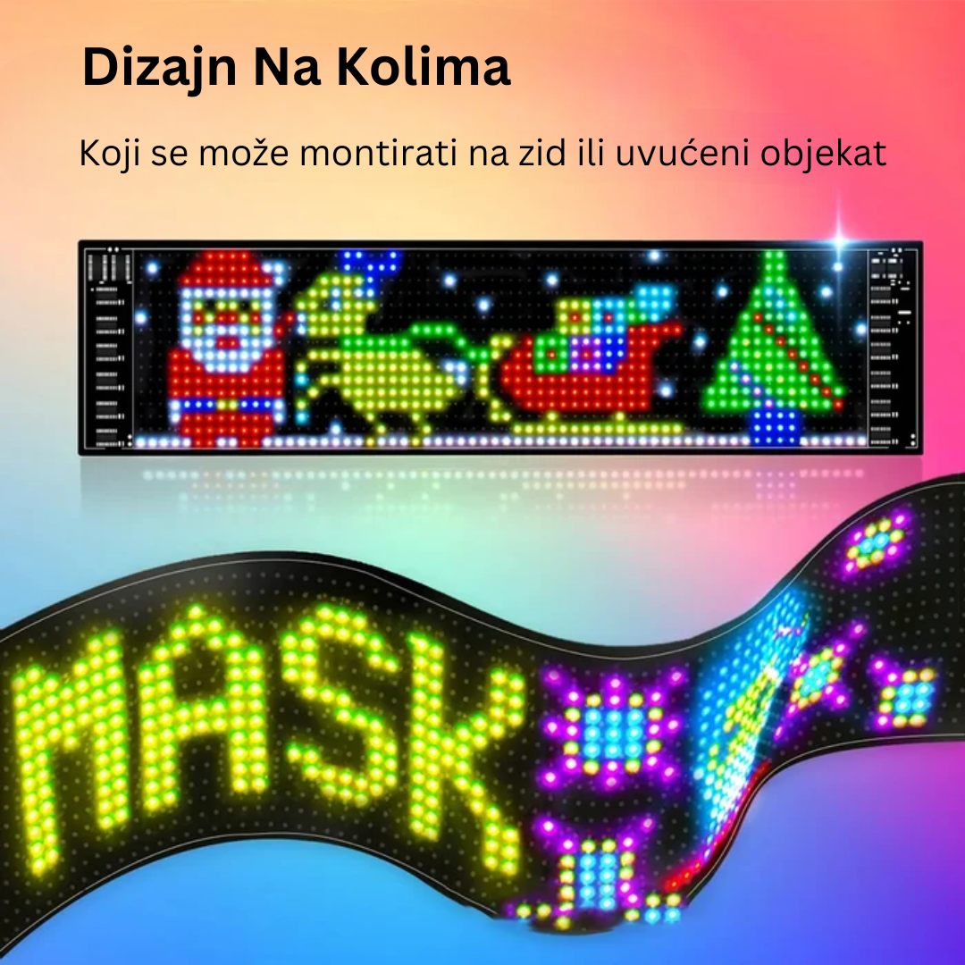 Ultra-tanak Fleksibilni Bluetooth LED Ekran