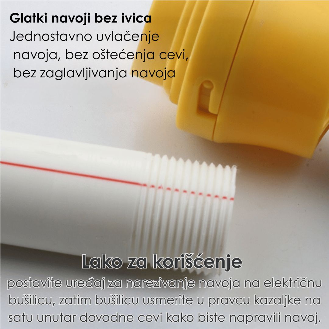 Komplet za Narezivanje Navoja na PVC Cijevi