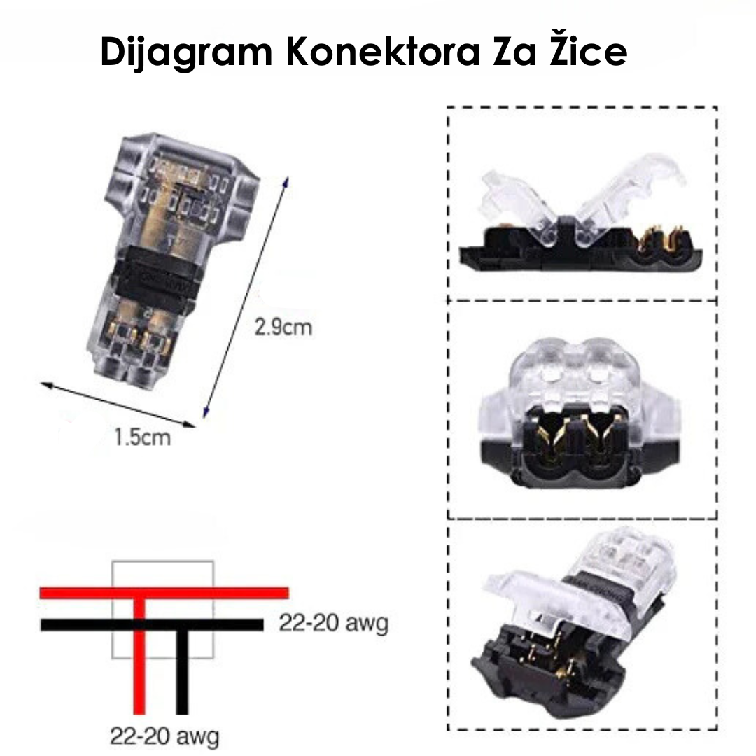 Dvostruki Konektor Za Žice (Set od 10 Komada)