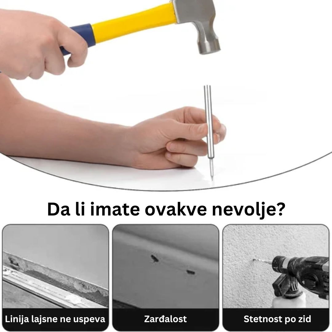 Dvosmjerni Nevidljivi Ekseri (Set od 100 komada + 1 Alat za Aplikaciju)