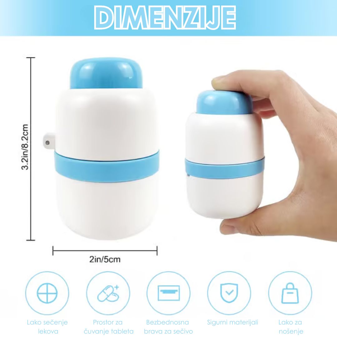 Sjeckač za Lijekove s Kutijicom za Odlaganje