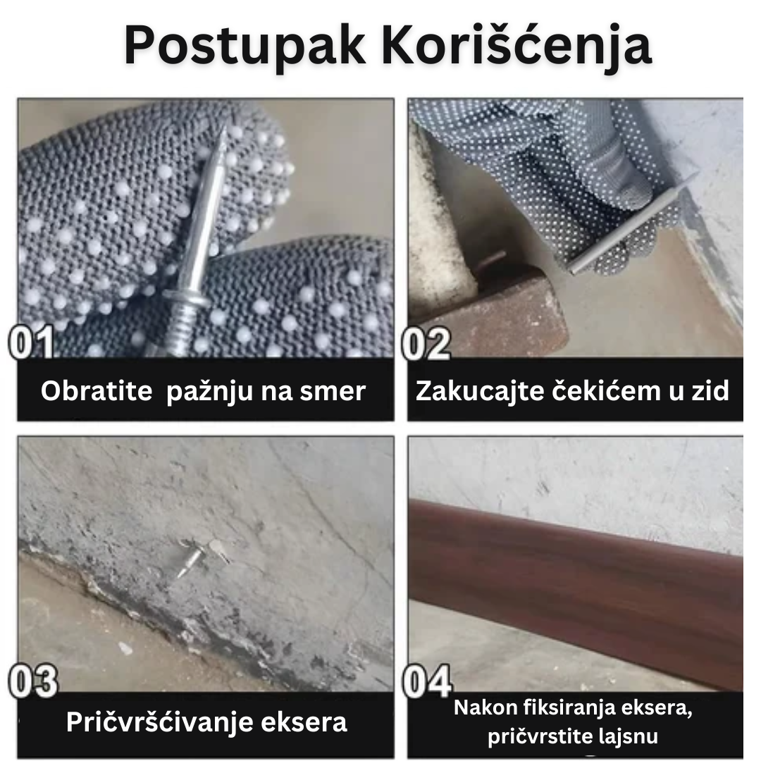 Dvosmjerni Nevidljivi Ekseri (Set od 100 komada + 1 Alat za Aplikaciju)