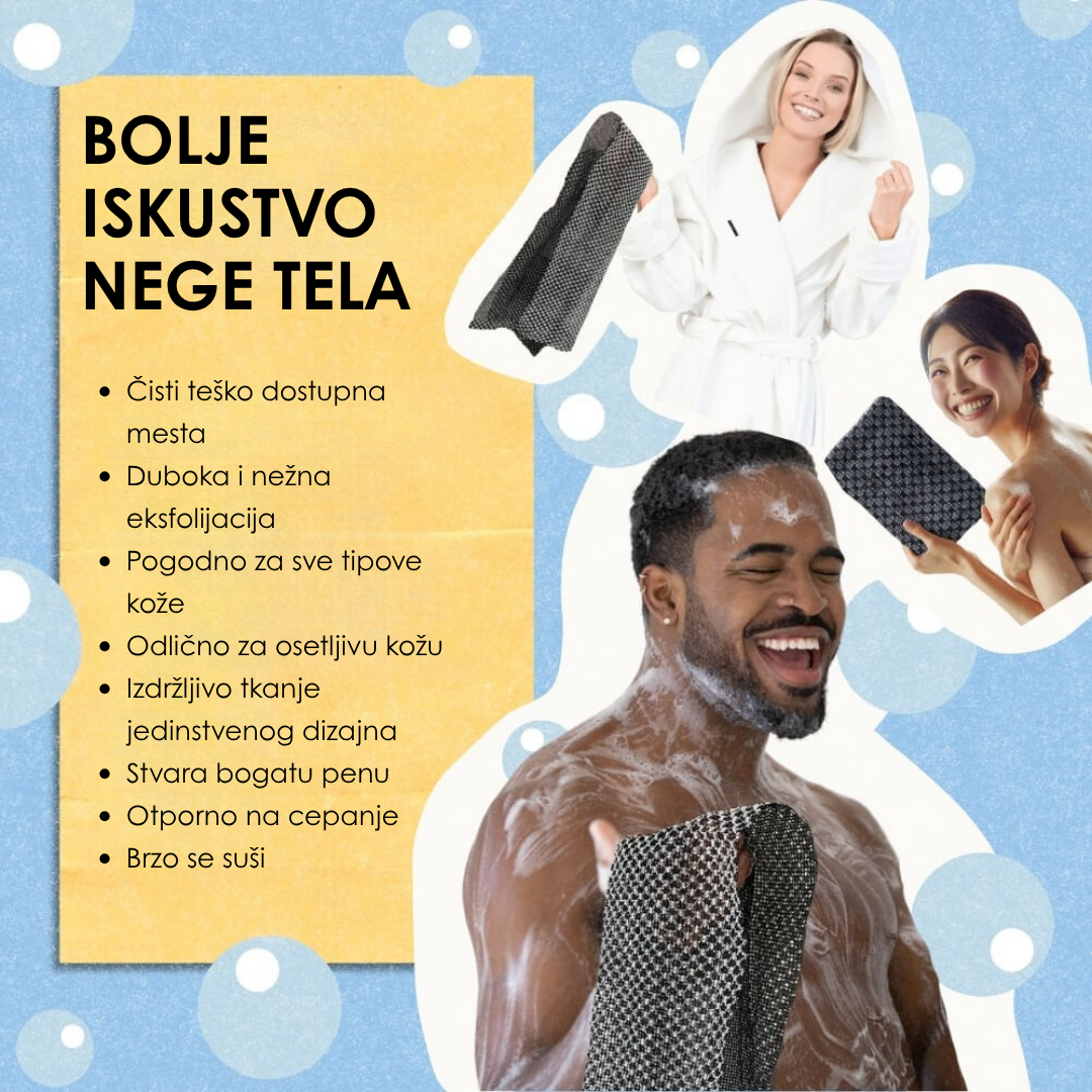 Antibakterijski Peškir za Eksfolijaciju Tijela