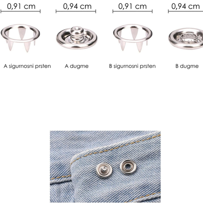 Kliješta za Pričvršćivanje Dugmadi + 100 Nitni Gratis