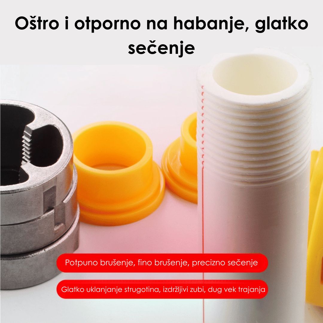 Komplet za Narezivanje Navoja na PVC Cijevi