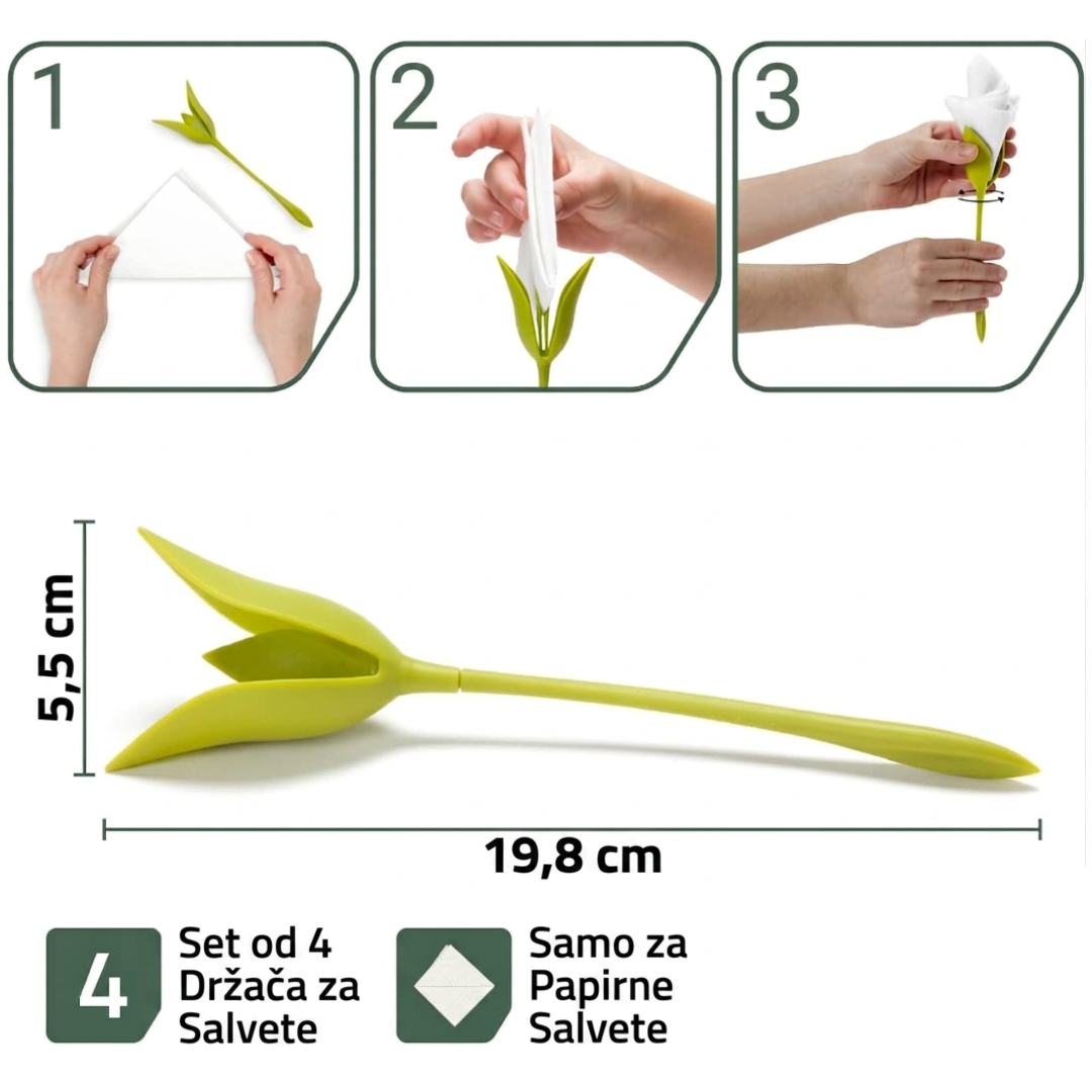 TulipNest™ – Držač za Salvete (Set od 4 Komada)
