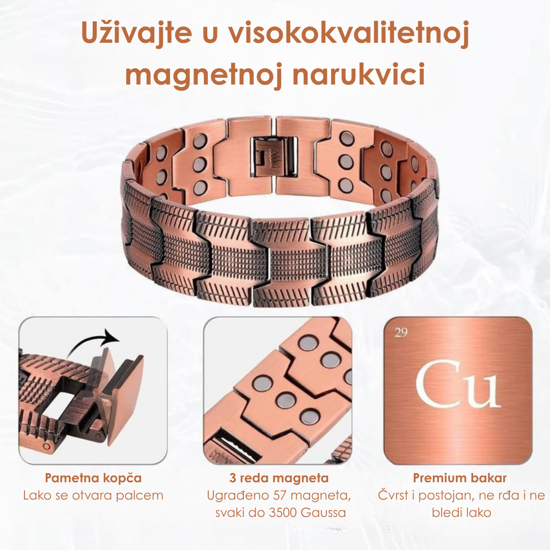 Bakarna Magnetna Narukvica
