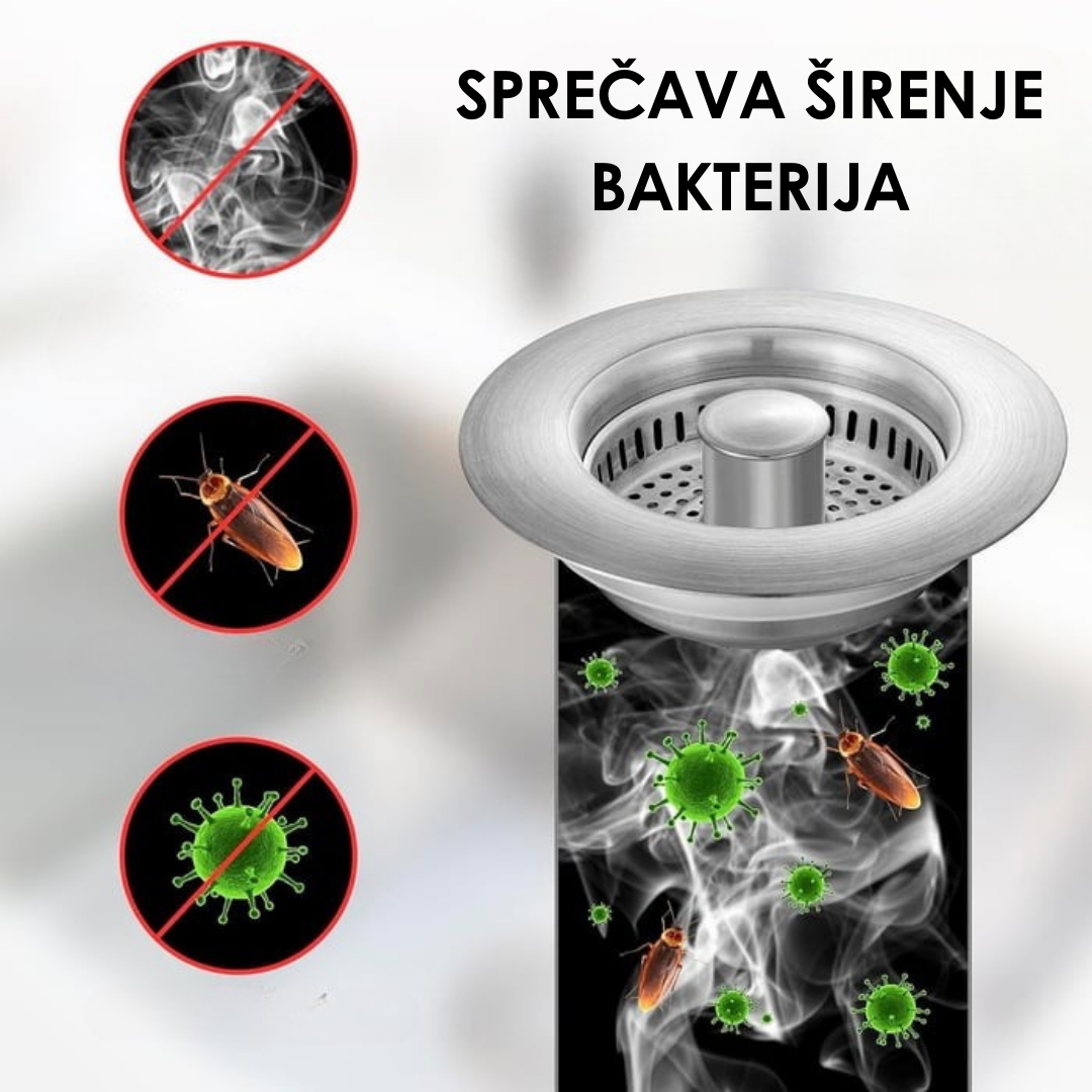 3 u 1 Slivnik Za Sudoperu Od Nehrđajućeg čelika