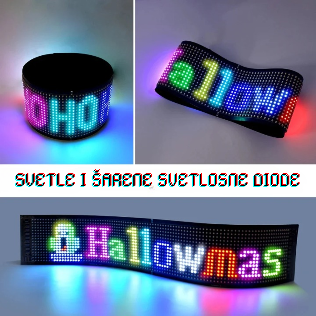 Ultra-tanak Fleksibilni Bluetooth LED Ekran
