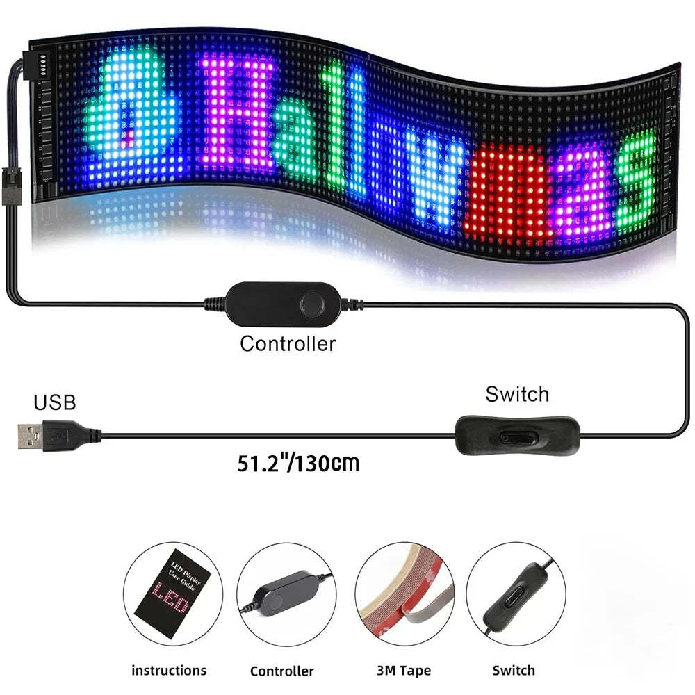 Ultra-tanak Fleksibilni Bluetooth LED Ekran