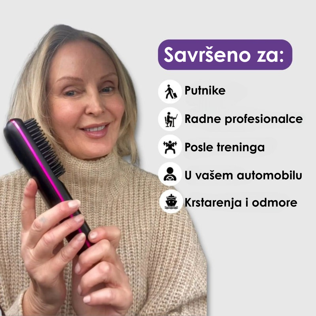 Bežična Prenosiva Četka za Ispravljanje Kose