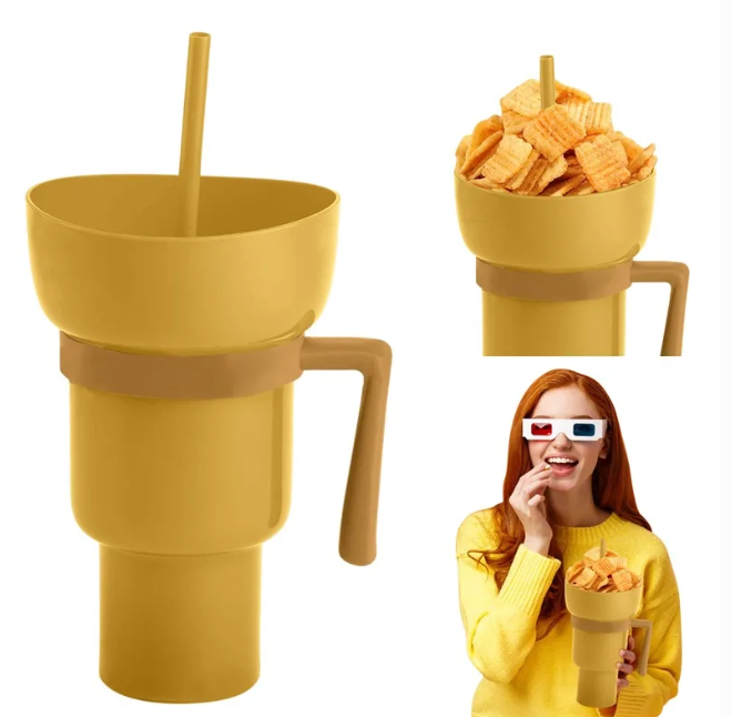 StrawCup™ - Prenosiva čaša za grickalice i piće