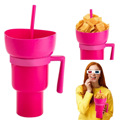 StrawCup™ - Prenosiva čaša za grickalice i piće