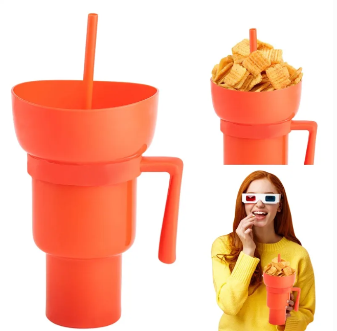 StrawCup™ - Prenosiva čaša za grickalice i piće