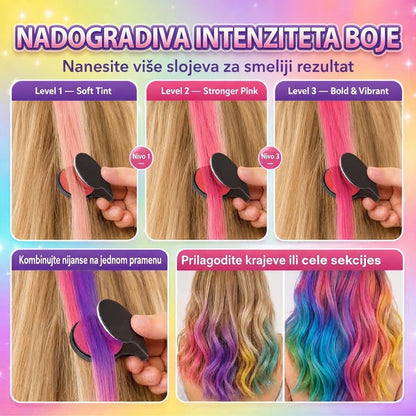 ColorSwipe™ – Krede Za Kosu Za Djevojčice (Set od 12 Boja)