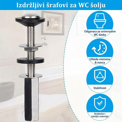 RockSolid™ – Profesionalni Šrafovi Za WC Dasku (Set od 2 Komada)